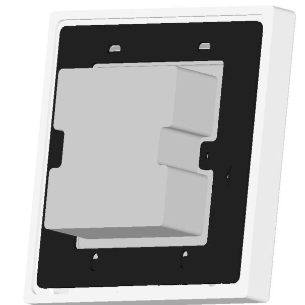 front-flush-frame-white-back-view